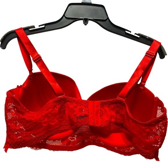 Black Frichsia Lace Crossback Racerback Push-Up Bra - Picture 3 of 8